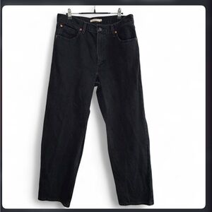 Levi's black denim dad jeans
